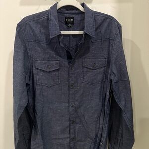NWOT Guess Navy Textured Shirt